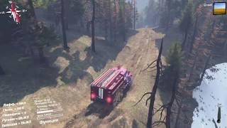 Вытаскиваем фуру с обрыва в spintires! [рп ситуация]