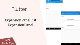 Flutter: ExpansionPanelList and ExpansionPanel