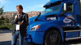 Freightliner eCascadia electric truck presented to Penske, NFI