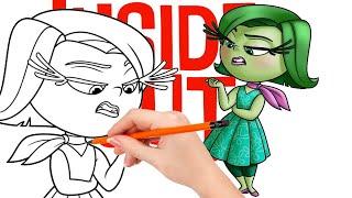 How to draw Disgust, one of Riley's emotions - Inside Out