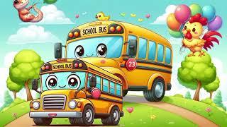 WHEELS ON THE BUS SONG POEM | SING ALONG CHILDREN SONG HAPPY | SUPER SIMPLE SONG | NURSERY RHYME