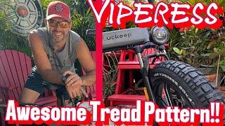 Luckeep | X1 | Heavy Duty Aftermarket Tire Install VIPERESS e-Bike Tires have a Great Tread Pattern!