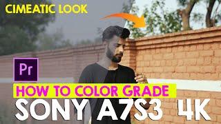 How To Color Grade Sony A7S III S-Log 3 Footage SINGLE CLICK TRICK TUTORIAL Premiere Pro!