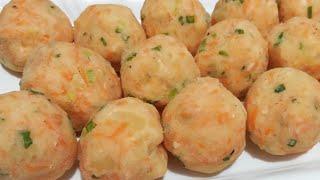 How to make veggie balls I Potato Carrots and Spring Onions Balls Recipe