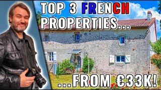 French Real Estate, from €33K – Top 3 Affordable homes – Normandy, Mayenne, Nouvelle-Aquitaine