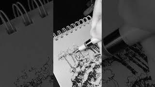 I finished the ink drawing from my yesterday‘s reel where I showed you the same scene #inkdrawing