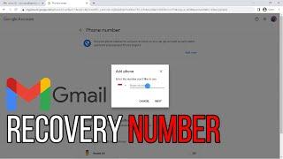 How to Add Recovery Phone Number in Gmail Account