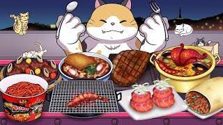 Mukbang Animation Food fighter cat COMPLETE EDITION 2