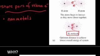 Description of covalent bonding.