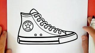 COMO DIBUJAR UNAS ZAPATILLAS CONVERSE