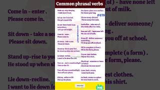 20 common phrasal verbs in english  Phrasal verbs examples  #phrasalverbs #shorts #english #ielts