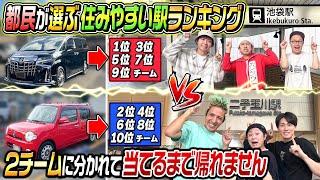 【過酷すぎた…】都民が選ぶ住みやすい駅ランキング！2チームに分かれて当てるまで帰れません