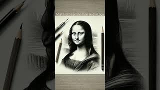 The Timeless Gaze: A Pencil Tribute to Mona Lisa"Shades of Mystery: A Sketch of Mona Lisa" #drawing