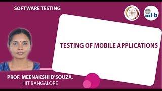 Testing of Mobile Applications