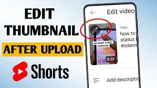 how to change youtube shorts thumbnail after posting | edit your shorts thumbnail