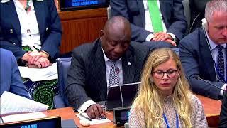 President Cyril Ramaphosa addresses the Climate Ambition Summit