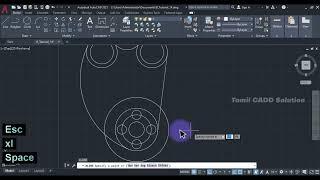 AutoCAD Beginner Practice Drawing -14 | Tamil |