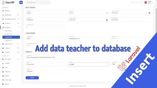 Add data teacher to databases Laravel 9 | School System