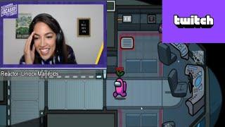 AOC BREAKS RECORDS In Highest Viewer Count In First Live Twitch Stream While Playing Among Us!