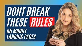 3 Rules for creating a mobile landing page