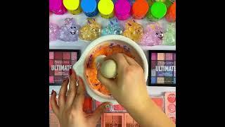Satisfying DIY Slime ASMR | Making Rose Flower Slime Mixing Random Makeup Cosmetics Glitters #asmr
