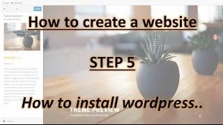 How to create a website - Step 5 - How to install wordpress