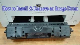 How to Remove & Install HP CLJ CP1025 Color Image Drum