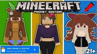 ( New Update  ) JENNY REMAKE V2 ADDON FOR MINECRAFT PE 1.21 | JENNY 2 MOD FOR MINECRAFT PE 1.21.81+
