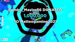 MatYT Gets Donated 1,000,000 Robux in Pls Donate! (Fake)