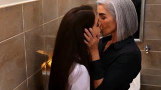 Waitress is seduced at work by woman from out of town - Lesbian Extended Love Scene