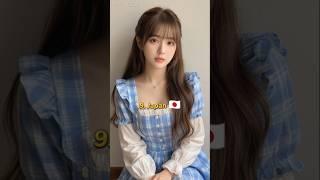 Top 10 Most Beautiful Asian Countries Women 2024 #shorts#ytshorts#viralshorts#short#ytshort#viral