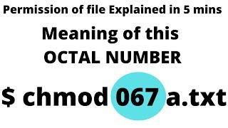 Octal permission codes used in chmod or ls -l in linux learn everything