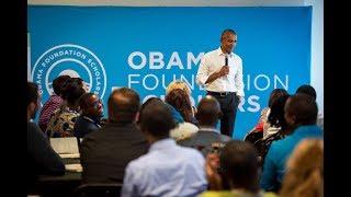 President Obama meets the Obama Foundation Scholars