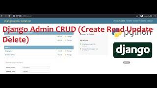 Django Admin CRUD (Create Read Update Delete)