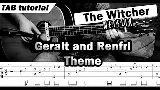 Geralt and Renfri Theme (The Witcher Netflix) — Fingerstyle Guitar Lesson 【 TAB Tutorial 】