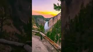 the Grand Canyon of the Yellowstone #shorts #yellowstone #sunset #hyperlapse #nature #outdoors #hike