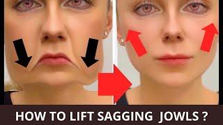  AGE 35+, 40+ | FACE LIFTING EXERCISES FOR JOWLS and SAGGY SKIN !| LAUGH LINES, LIFT SAGGY CHEEKS