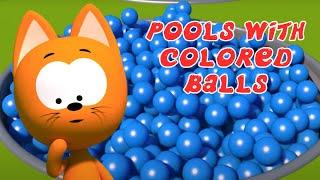 MEOW MEOW KITTY GAMES   POOLS WITH COLORED BALLS  ¡Juega conmigo!