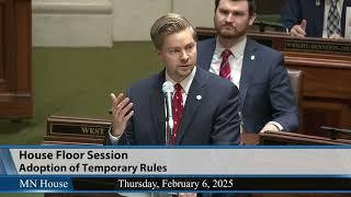 Minnesota House adopts Temporary Rules, Agreement for House Organization