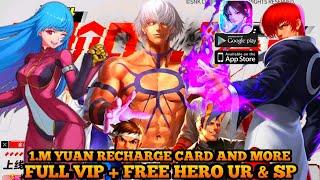 UPDATE KOF SNK ALL STAR RPG PSERVER - VIP15 + 100K YUAN CARD + FREE HERO UR & SP + FULL DIAMOND