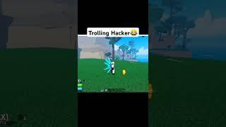 Trolling Hacker With Drop Fruit - Blox Fruits