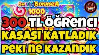 SWEET BONANZA 1000 YENİ OYUN  300 TL İLE KÜÇÜK KASA KATLAMA YAPTIK ! FARM TAKTİĞİ !