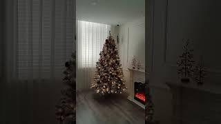 Decorate Sintean 7.5ft Christmas Tree With Red #christmas #christmasdecorating #christmastree