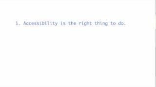 Accessibility: Fundamentals: Introduction
