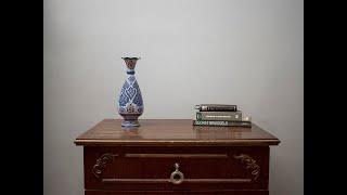 Vintage Persian Enamel Decorative Table Vase Floral Pattern | Craftestan