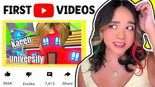 Reacting To My FIRST ROBLOX YOUTUBE VIDEOS..(IM CRINGING)