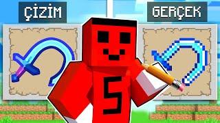 SAMET'in ÇİZDİĞİ HER ŞEY GERÇEK OLUYOR !! - Minecraft