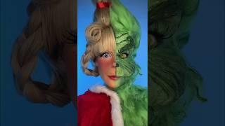 Half way to Christmas!  #halfandhalf #thegrinchmakeup #cindylouwhomakeup