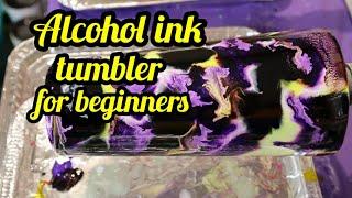 Alcohol ink Tumbler for beginners