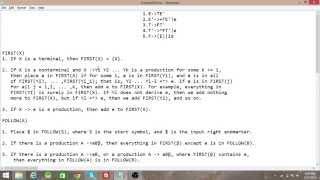 FIRST and FOLLOW  in Parsers with Example!!